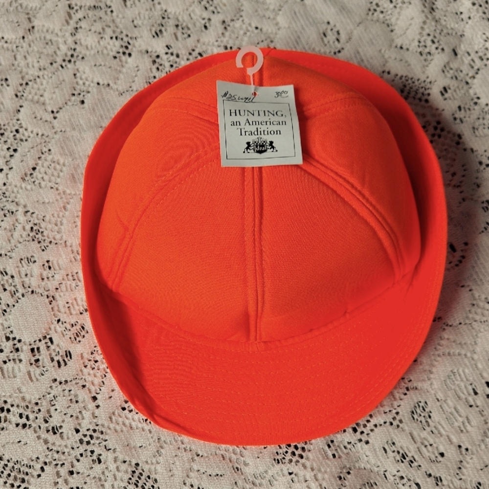 Hunter Orange Structured Hat with Panel Seams